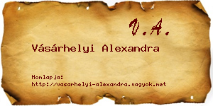 Vásárhelyi Alexandra névjegykártya